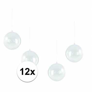 12x stuks kerstballen om te vullen 14 cm