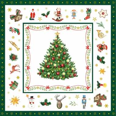 20x kerstservetten met kerst figuren 33 cm