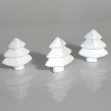 50x knutselmateriaal kerstbomen 6 cm styrofoam/polystyreen/piepschuim