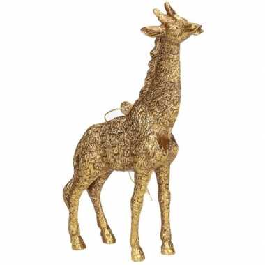 Gouden giraf kerstornamenten kersthangers 8 cm