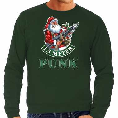 Grote maten groene kerstsweater / kerstkleding 1,5 meter punk voor heren