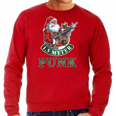 Grote maten rode kerstsweater / kerstkleding 1,5 meter punk voor heren
