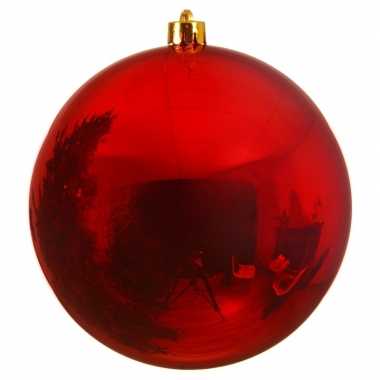 Grote raam/deur/kerstboom decoratie rode kerstballen 20 cm glans
