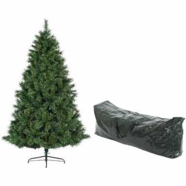 Kerst kunstboom ontario pine 210 cm met opbergzak