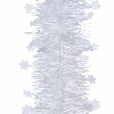 Witte kerstboom folie slinger met ster 270 cm