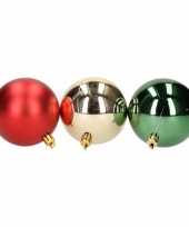 18 delige kerstballen set rood groen