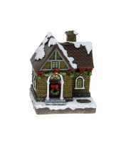 1x verlichte kerstdorp huisjes kersthuisjes 13 5 cm 10229112
