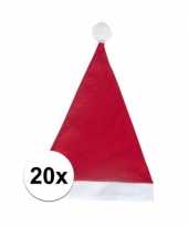 20x rode budget kerstmuts voor volwassenen