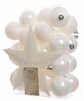 33 delige kerstballen set wit