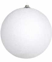 4x mega grote witte sneeuwbal kerstballen decoratie 25 cm