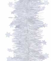 5x kerst lametta guirlandes winter wit sterren glinsterend 10 x 270 cm kerstboom versiering decoratie