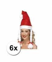 6 kerstmutsen met vlechten