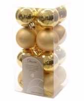 Chique christmas kerstboom decoratie kerstballen goud 16 stuks 10097155