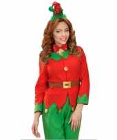 Kerst diadeem mini elfen mutsje met strik