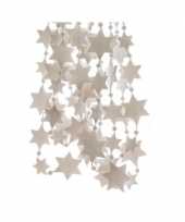 Kerst sterren kralen guirlande winter wit 270 cm kerstboom versiering decoratie