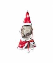 Kerstkleding voor de hond cape en muts