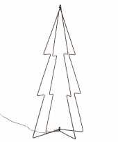 Kerstverlichting 3d kerstbomen met 60 lampjes classic warm 72 cm