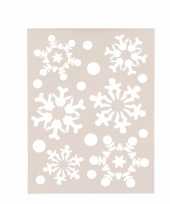 Kerstversiering sneeuwvlok raam sjabloon 21 x 30 cm
