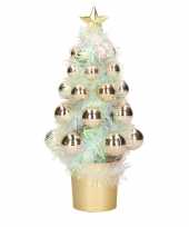 Kunstkerstboompje compleet met kerstballen goud 20 cm