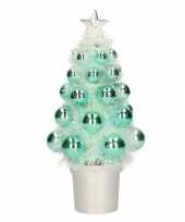 Kunstkerstboompje compleet met kerstballen groen 20 cm