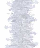 Witte kerstboom folie slinger met ster 270 cm